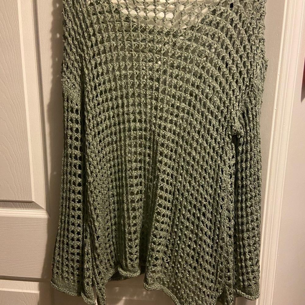 POL Women's Olive Crochet Sweater - Picture 3 of 4